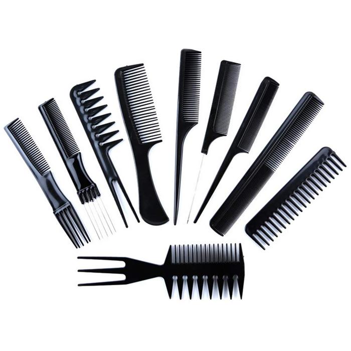 10pcs conjunto de escova de cabelo profissional