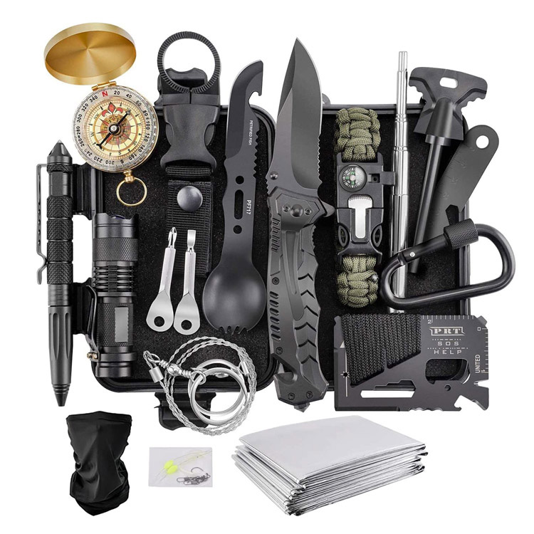 Kit de sobrevivência de emergência 18 em 1 equipamento para atividades ao ar livre