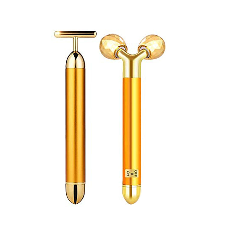 Barra elétrica 2 em 1 Beauty T Shape Rolo massageador facial 3D