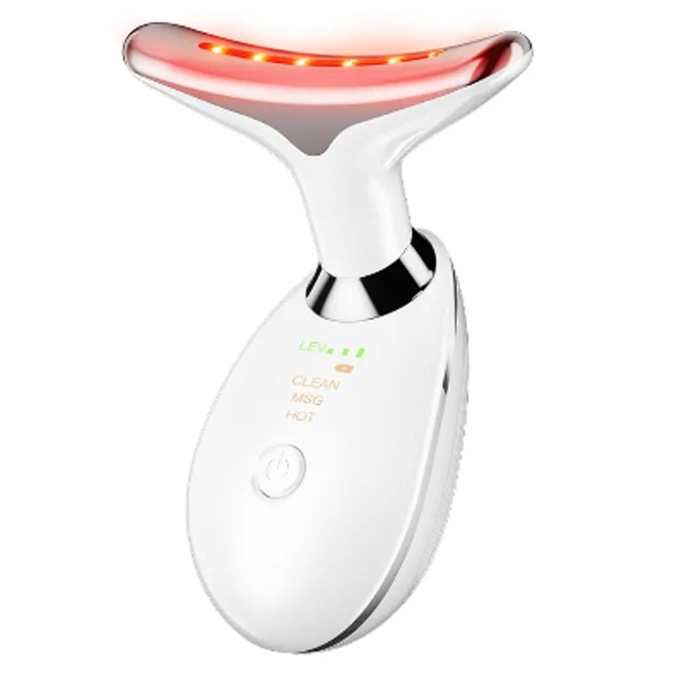 7 Color Light Neck Massager Face Foed Tool para cuidados com a pele