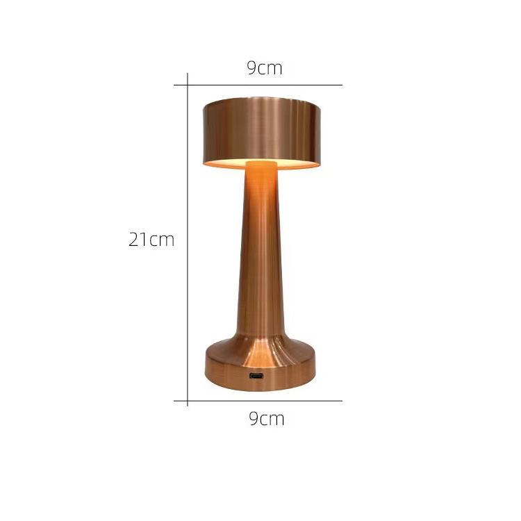 Mesa de bar led sensor toque retro desktop haltere lâmpada mesa