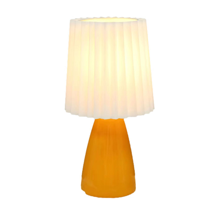 Lâmpada de mesa moderna de vidro USB para decoração de quarto