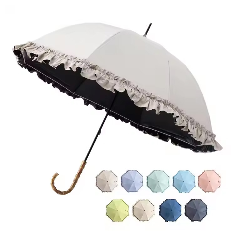 Black Coat Rain Shand Jape Junho Dome Straight Umbrella