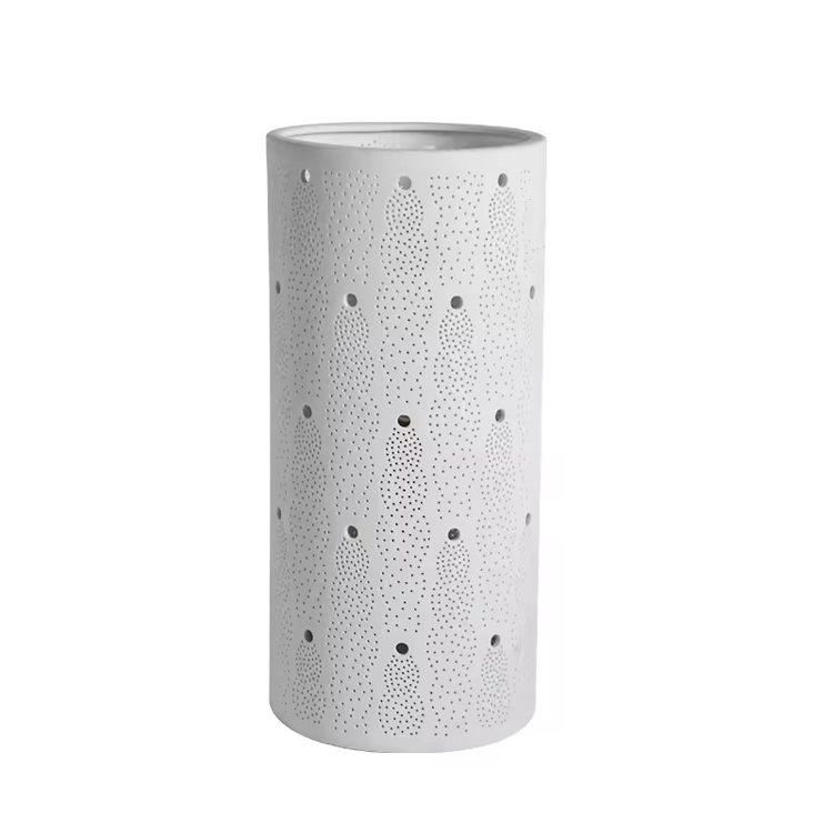 Candeeiro de mesa cilíndrico personalizado de fábrica de cerâmica de alta qualidade