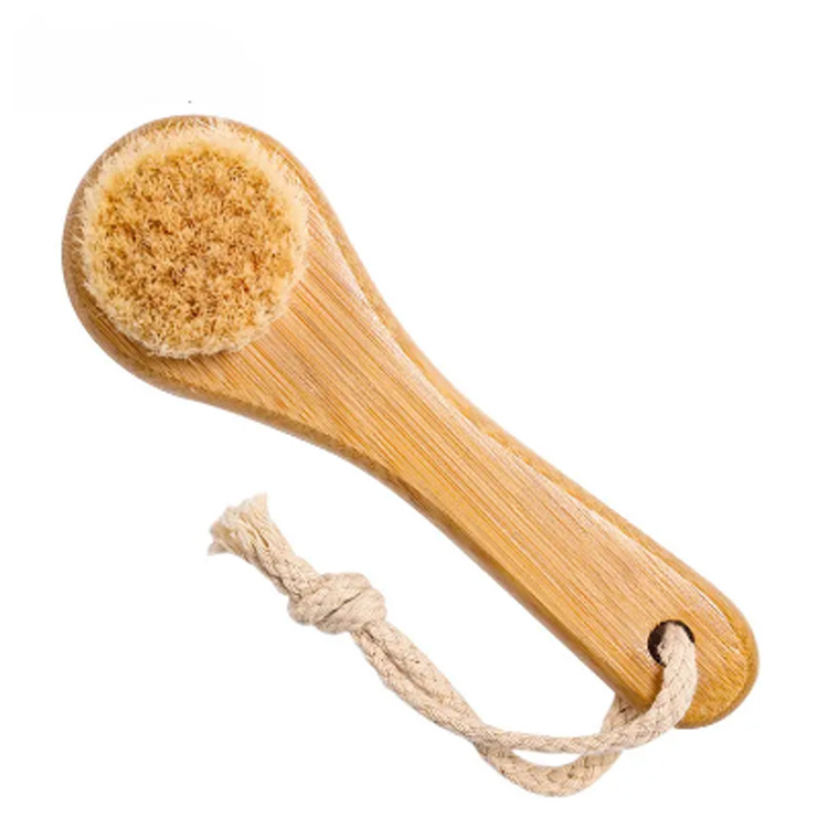 Manusel de bambu clássico Brush de limpeza facial