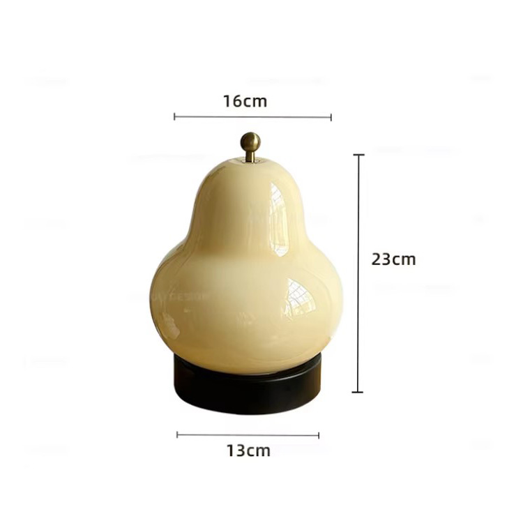 Candeeiro de mesa de pêra sem fio decorativo bonito e regulável criativo