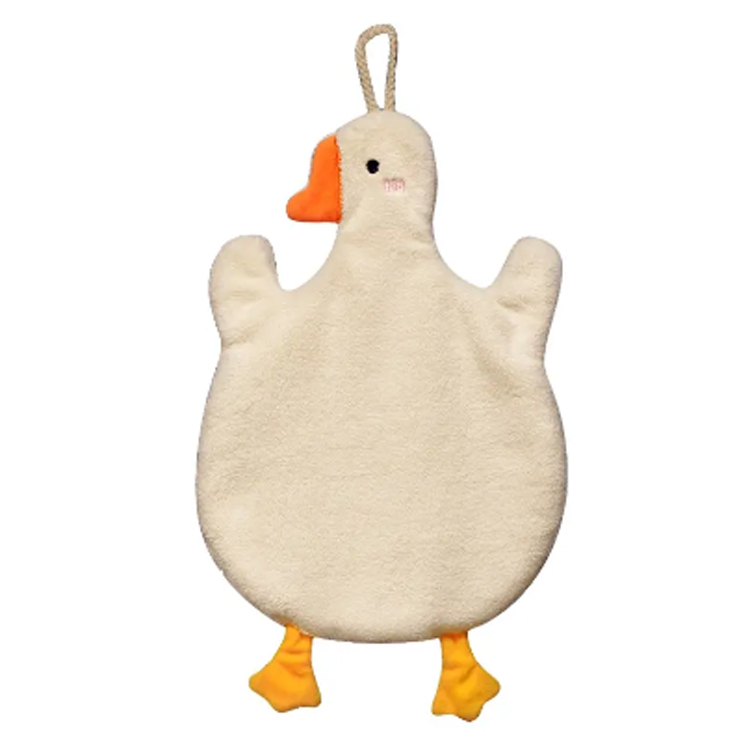 Logotipo personalizado Pato branco pendurou a toalha de cisne