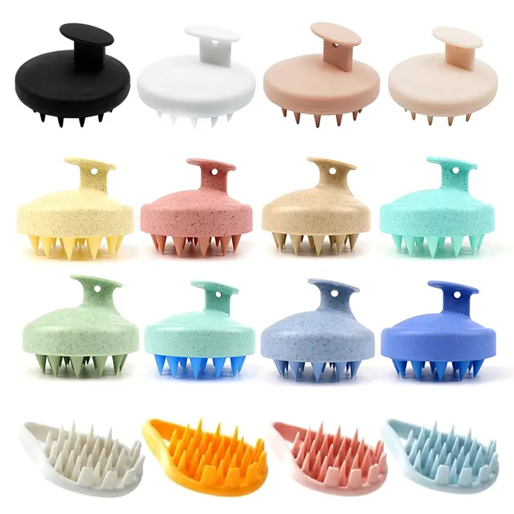 Personalize o escova de massagem de massagem de logotipo pincel de cuidados com o couro cabeludo