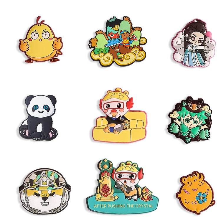 Opção de logotipo personalizado de decoração disponíveis ímãs de geladeira em PVC