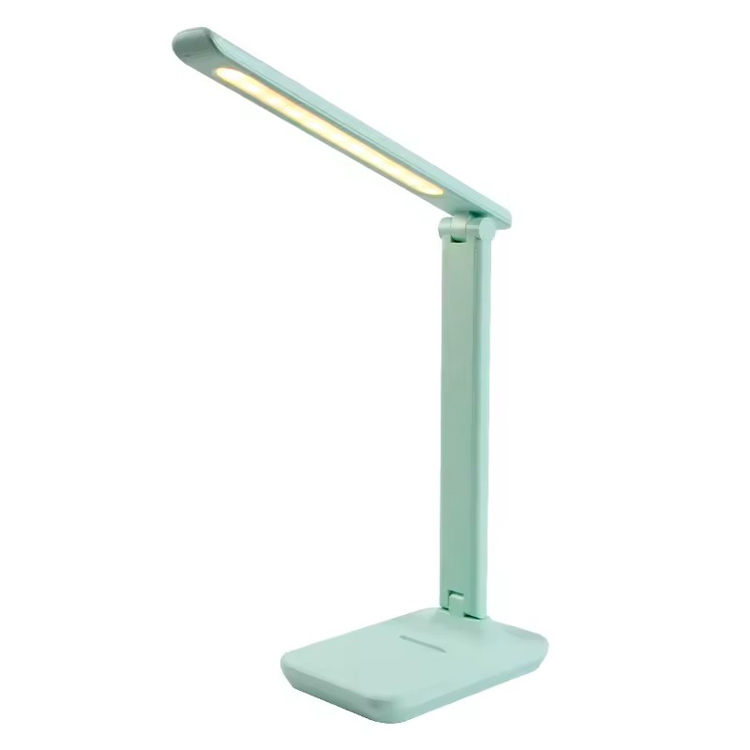 Mesa minimalista moderna com suporte para telefone candeeiro de mesa verde