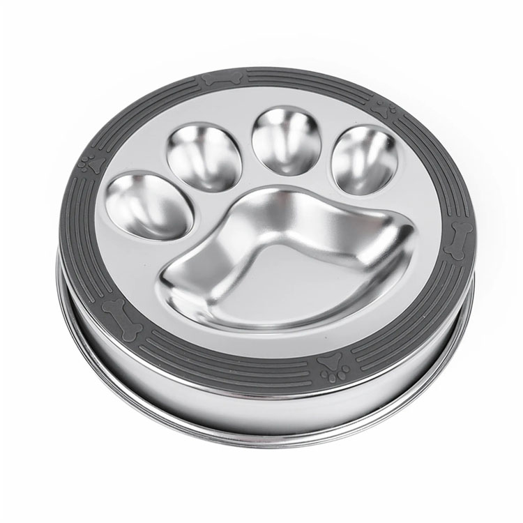 Tigela de cachorro com alimentos para cães de silicone sem deslizamento
