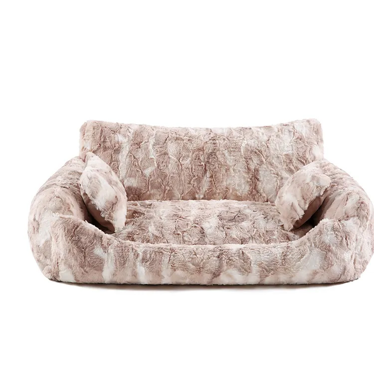 Cama de estimação de dupla face com travesseiro de sofá de dormir sem deslizamento