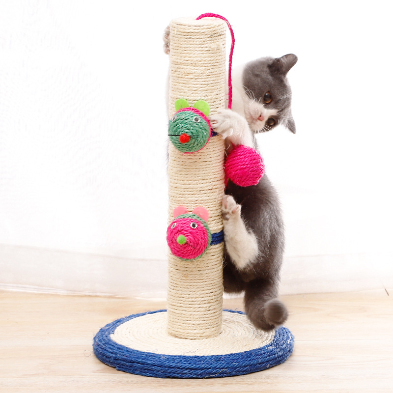 Durável Cat Post Interactive Toys Sisal Scratch Pole