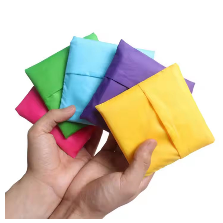 Bolsa de reciclagem de nylon de poliéster portátil e ecológica