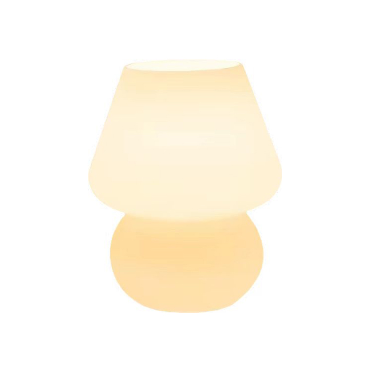 Candeeiro de mesa interior em forma de cogumelo para quarto de estudo de vidro europeu
