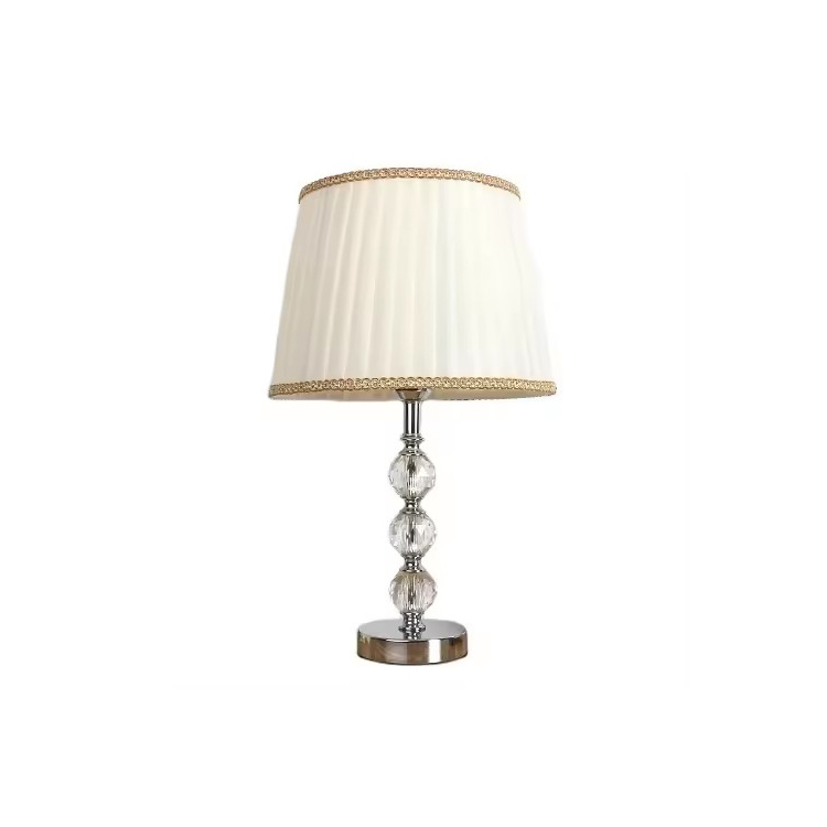 Candeeiro de mesa LED luxuoso de cristal moderno europeu para quarto
