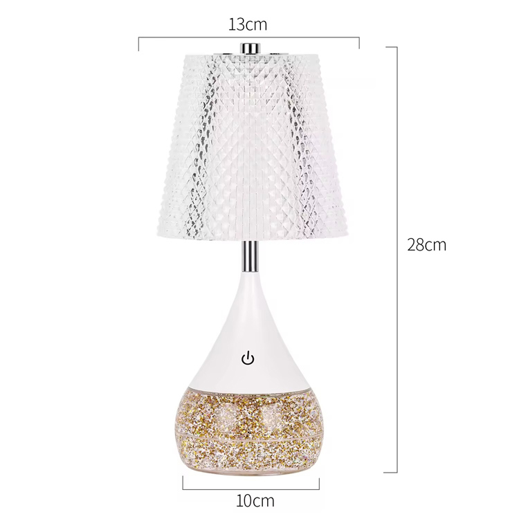 Estilo requintado luz noturna RGB Glitter garrafa cubo lâmpada de mesa