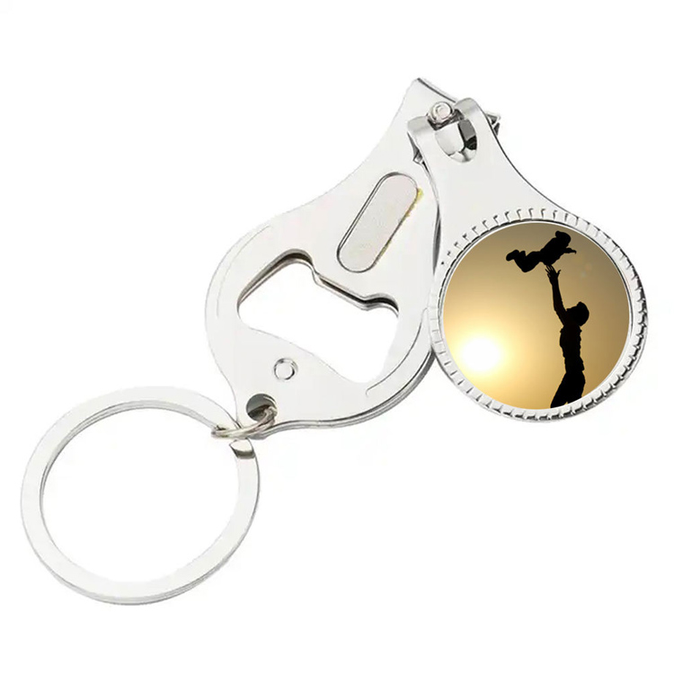 Dobrável mão toe abridor chaveiro tesoura de unhas cortadores de unhas