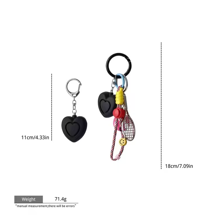 Charms de bolsa funcional com chaveiro de pânico no estilo de alarme
