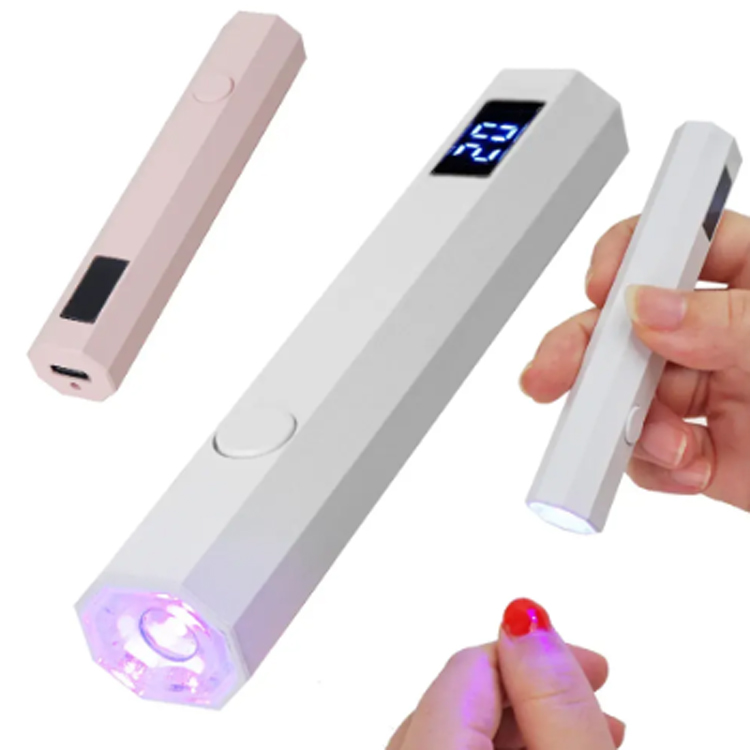 Lâmpada de manicure portátil com mini lâmpada de assadeira digital