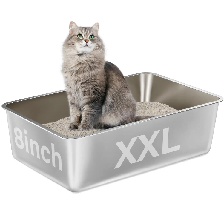 Caixa de areia de gato de superfície lisa sem face lisa