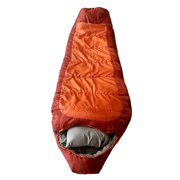 Venda quente Saco de dormir múmia adulta com travesseiro para caminhadas