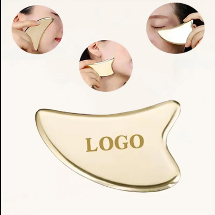 Jade Massageador Facial Mussagem em forma de face gua sha