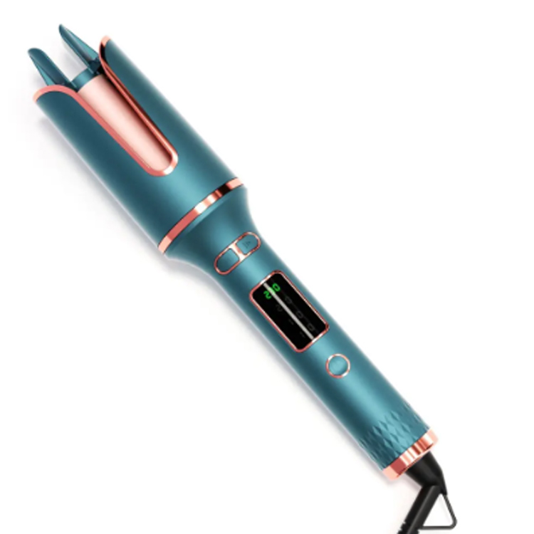 Aquecedor automático de LCD Cerâmica de seda portátil Curling Iron Electric