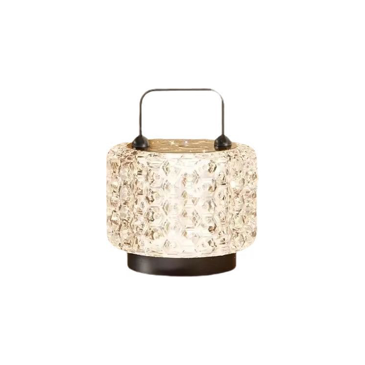 Candeeiro de mesa decorativo de vidro para crianças com escurecimento LED