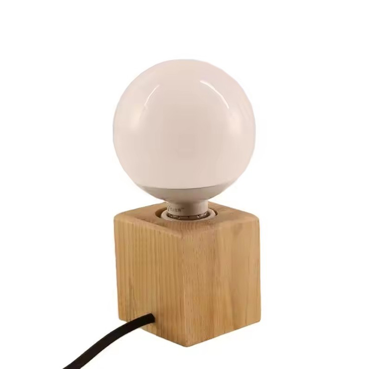 Led vintage edison mesa de madeira lâmpada de leitura lâmpada de mesa