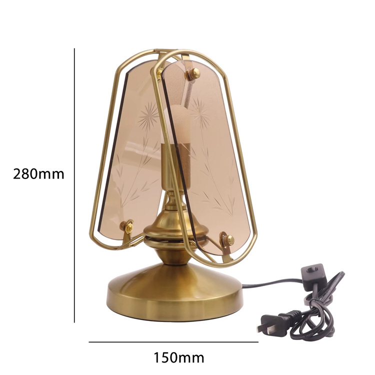 Candeeiro de mesa luxuoso estilo americano LED candeeiro de mesa retro para hotel