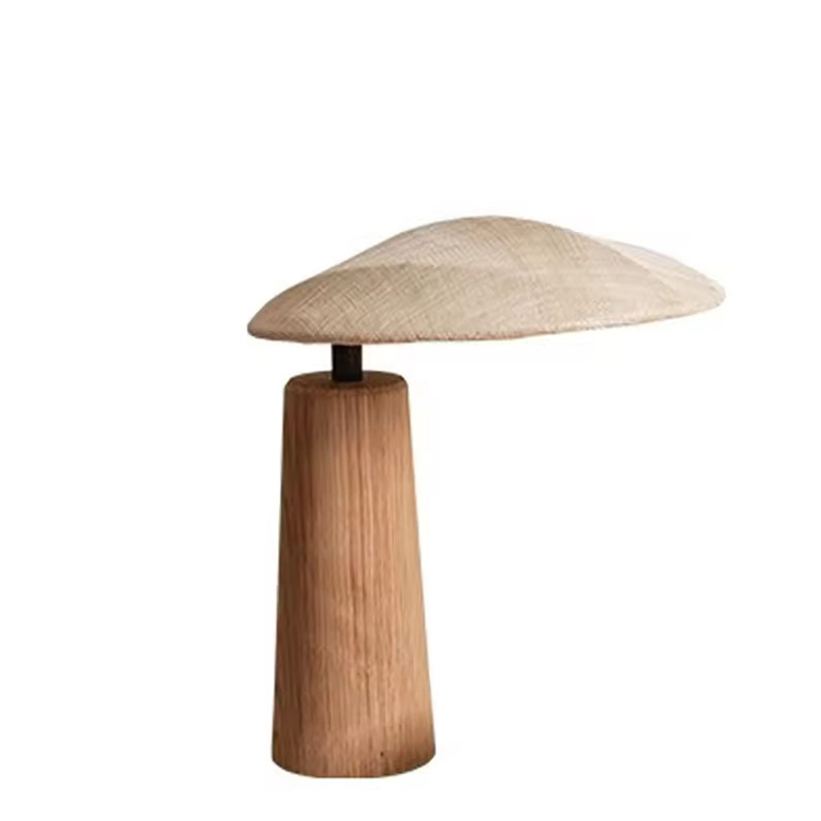 Candeeiro de mesa de arte moderna de madeira criativa para decoração de hotel de luxo