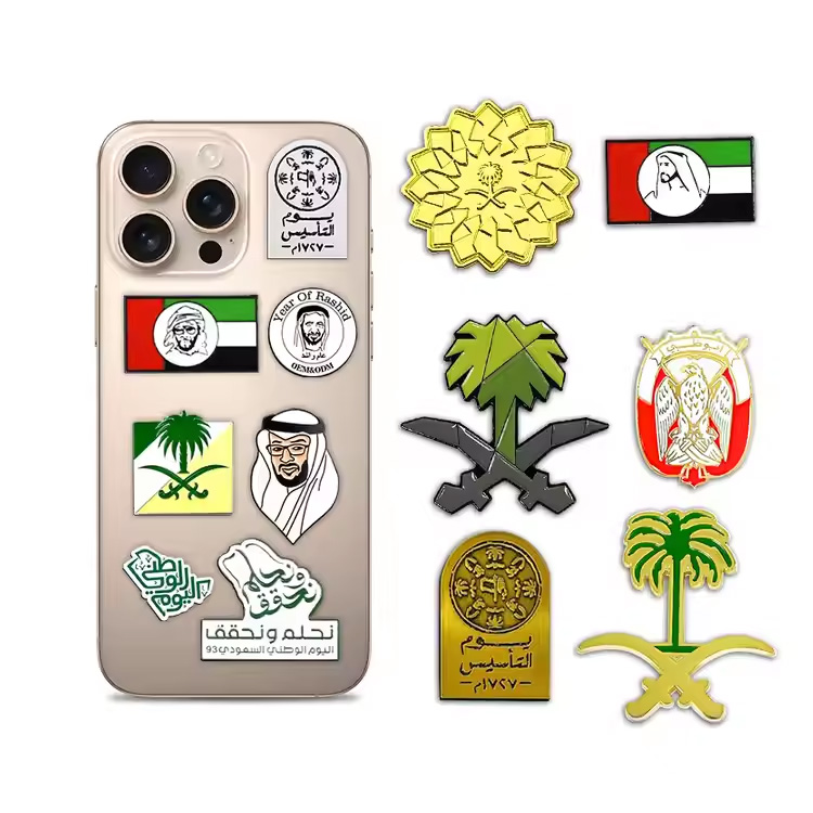 MEXICO METAL LAPELAS CUDDADAS PIN de adesivo de metal saudita de esmalte personalizado