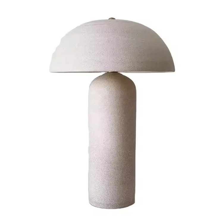 Candeeiro de mesa de cerâmica de cogumelo para casa simples e criativo moderno