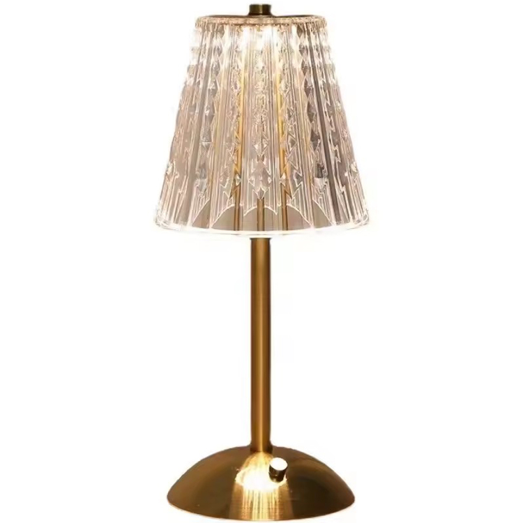 Candeeiro de mesa romântico decorativo com ambiente de cristal moderno