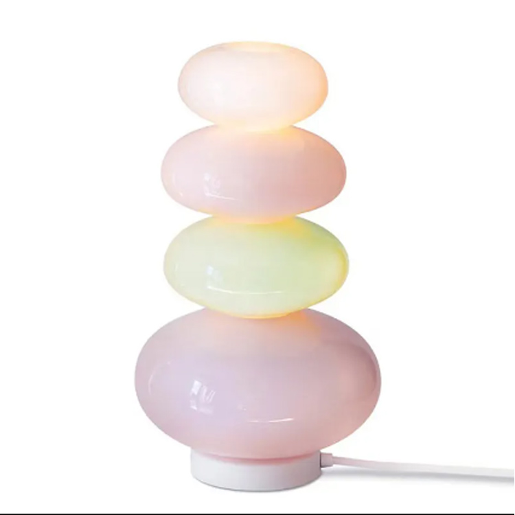 Modern Fashion Candy Iridescente Macaron Colorido Candeeiro de Mesa