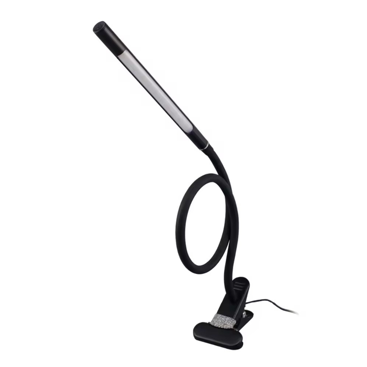 Candeeiro de mesa moderno com clipe para mesa de cabeceira USB LED candeeiro de mesa flexível