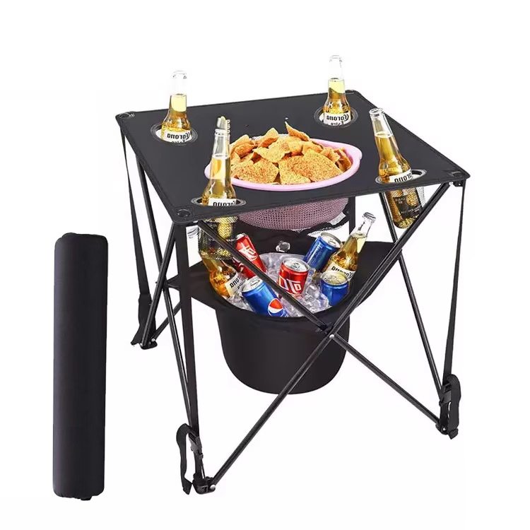 Mesa dobrável de ferro portátil moderna para bar doméstico ao ar livre