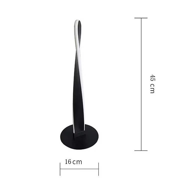 Candeeiro de mesa decorativo em espiral com design de iluminação simples e moderno