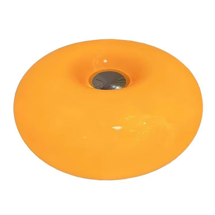 Candeeiro de mesa nórdico Bauhaus medieval LED de vidro donut