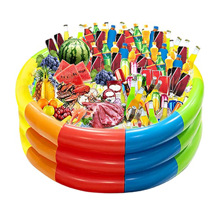 Bufê de bandeja de gelo para festa ao ar livre balde refrigerador inflável