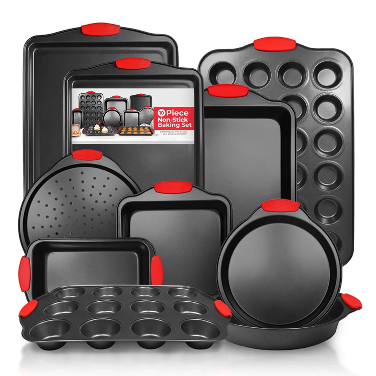 Bakeware de forno de aço carbono de carbono 10pcs Conjunto de bakeware