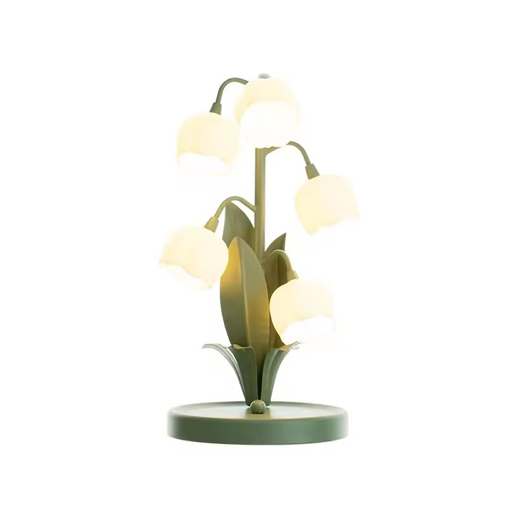 Candeeiro de mesa pastoral com design de candeeiros de mesa de flores heterossexuais