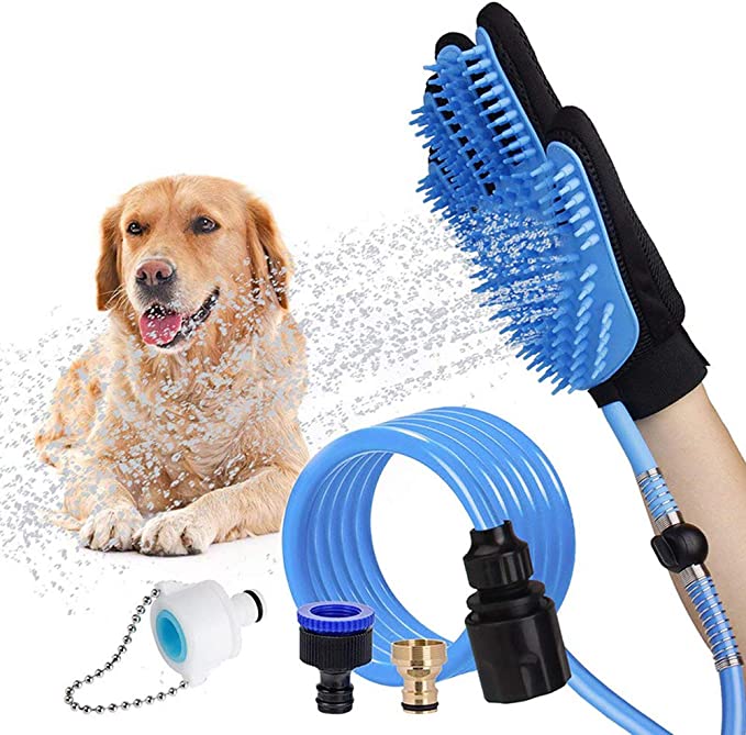 Ferramenta de banho para animais de estimação Kit de lavagem para cães luva de massagem