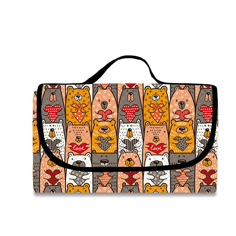 Tapete de piquenique enrolado portátil para acampamento ao ar livre