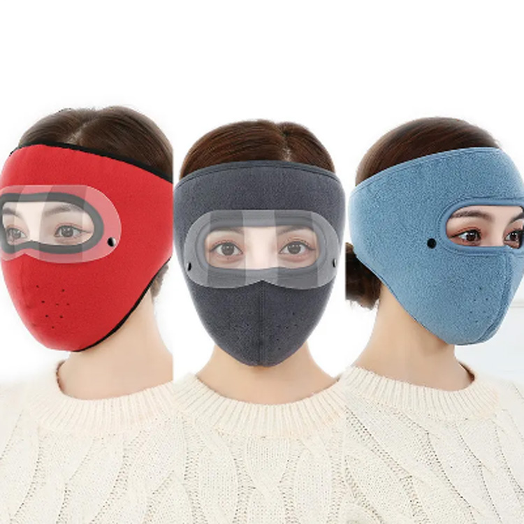 Máscara facial de resistência a frio de lã polar