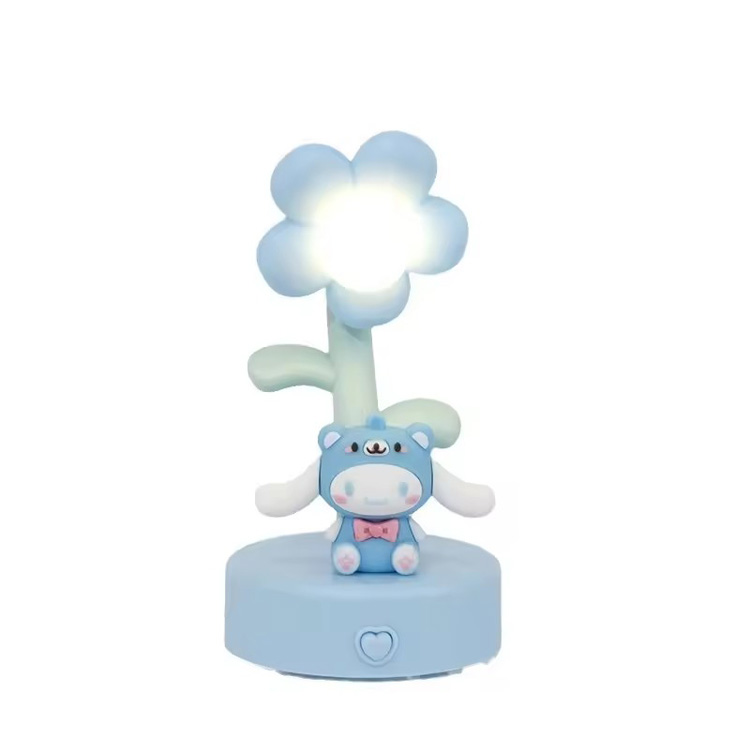 Presente criativo popular Cinnamoroll Anime lâmpada de mesa tricolor
