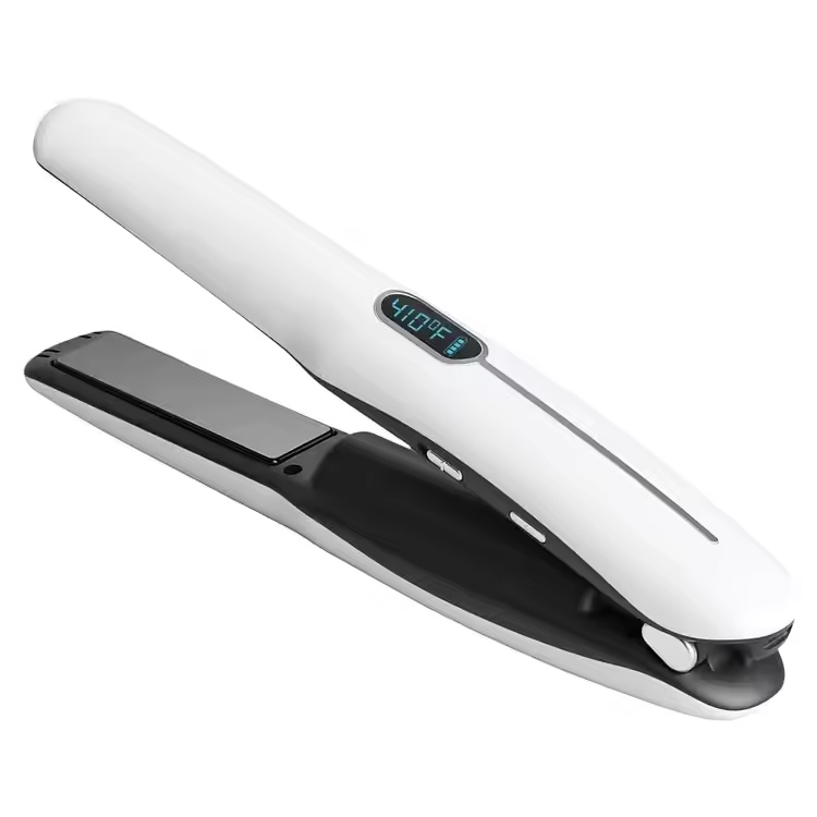 Portátil 2-em 1 mini alisadores de cabelo sem fio e ferro de curling