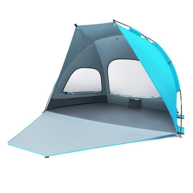 Cabana portátil anti-UV barraca de praia com proteção solar