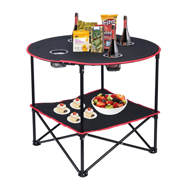 Mesa dobrável portátil leve para acampamento de praia para acampamento